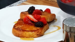 Best French Toast recipe with Grand Marnier and Berry Syrup - Chef Jean-Pierre