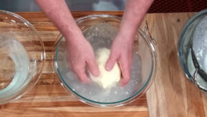 How to Make French Butter - Transfer butter to bowl of ice water