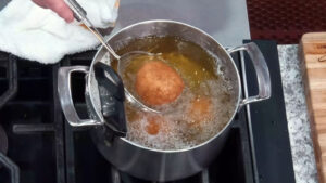 How to make Easy Arancini Recipe Deep frying the rice balls
