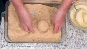 How to make Easy Arancini Recipe breading the rice balls