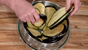 Eggplant Rollatini Recipe - Arrange the slices in a colander